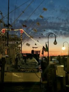 Sunrise with the Jade II docked