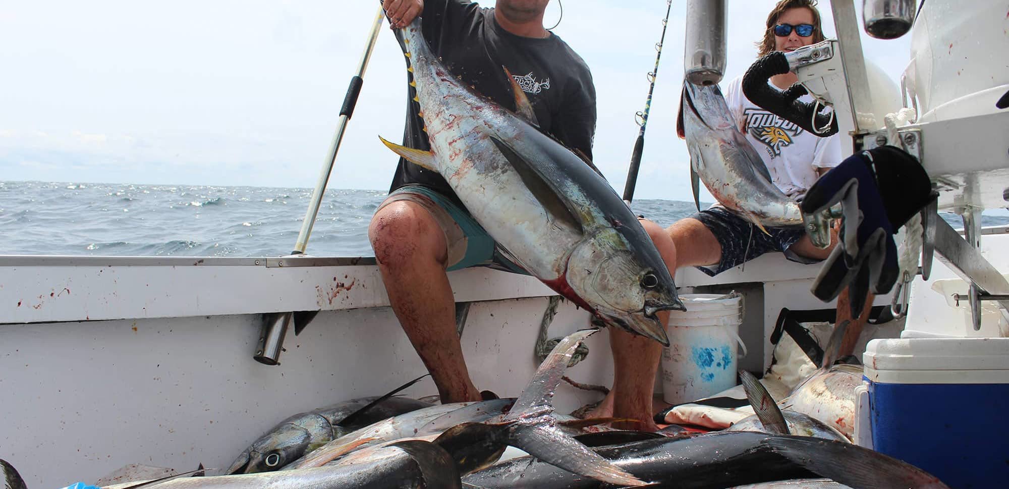 A boat full of freshly caught Tuna